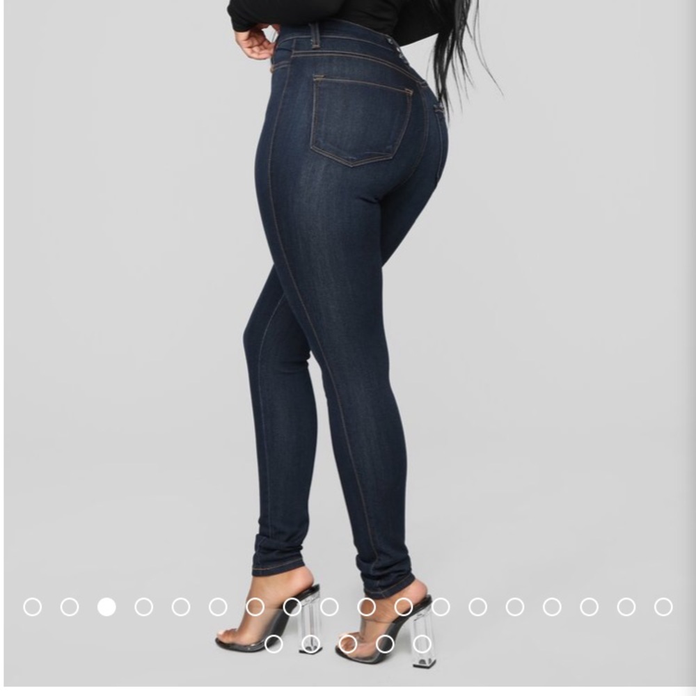 High waisted skinny jeans